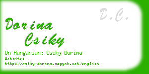 dorina csiky business card